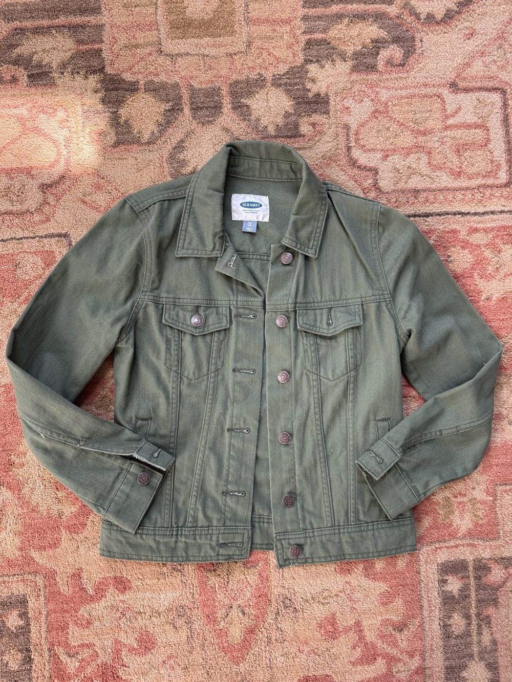 Old Navy Women's Olive Green Denim Jacket
